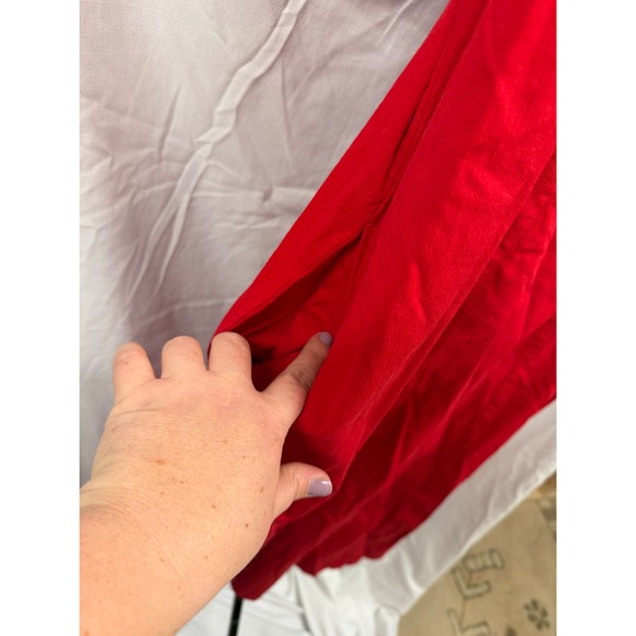 A&F NEW Women's The Mila Viral Fit and Flare Square Neck Midi Dress in Red XL - Picture 6 of 12